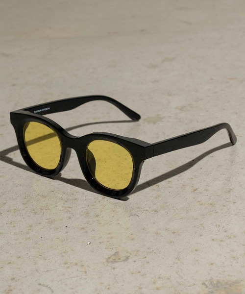 MAISON SPECIAL(メゾンスペシャル)の「【WEB限定】《ユニセックスアイテム》ティックフレームウェリントンサングラス【MAISON SPECIAL/メゾンスペシャル】(サングラス・メンズ・ブラック/イエロー/グレー/ホワイト/ダークブラック・FREE)」の5枚目の写真