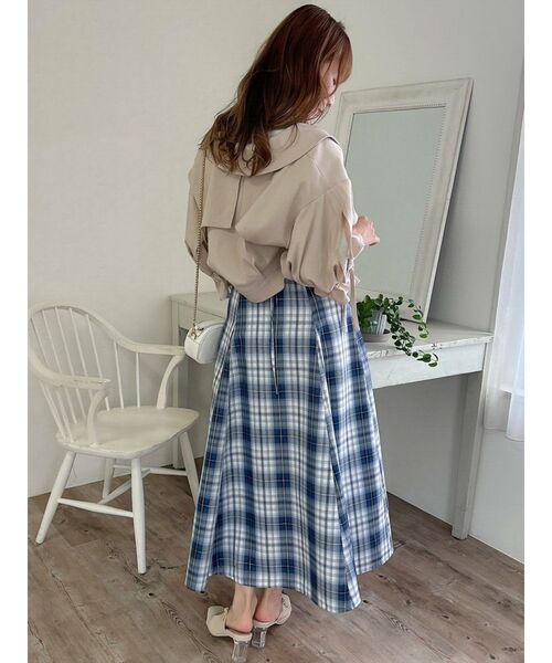 dazzlin(ダズリン)の「【WEB限定ITEM】チェックノースリーブコルセットワンピース(ワンピース・レディース・イエロー/ブルー・SMALL/MEDIUM)」の3枚目の写真