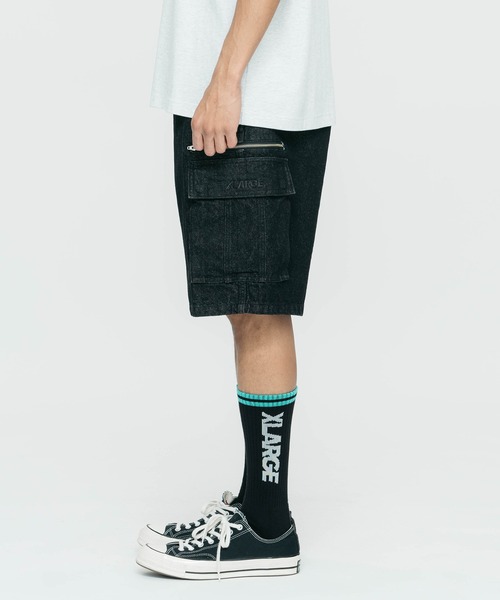 XLARGE(エクストララージ)の「DENIM CARGO SHORT PANTS(デニムパンツ・メンズ・ブラック/インディゴブルー/ライトインディゴブルー・30inch/32inch/34inch/36inch)」の13枚目の写真