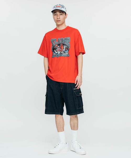 XLARGE(エクストララージ)の「DENIM CARGO SHORT PANTS(デニムパンツ・メンズ・ブラック/インディゴブルー/ライトインディゴブルー・30inch/32inch/34inch/36inch)」の4枚目の写真
