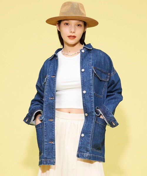 FOREVER 21(フォーエバー トゥエンティーワン)の「【STREET】デニムジャケット(デニムジャケット・レディース・グレー/ブルー・FREE)」の1枚目の写真