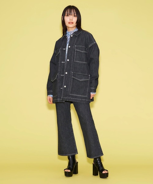 FOREVER 21(フォーエバー トゥエンティーワン)の「【STREET】デニムジャケット(デニムジャケット・レディース・グレー/ブルー・FREE)」の3枚目の写真