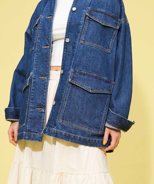 FOREVER 21(フォーエバー トゥエンティーワン)の「【STREET】デニムジャケット(デニムジャケット・レディース・グレー/ブルー・FREE)」の6枚目の写真