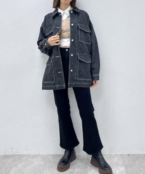 FOREVER 21(フォーエバー トゥエンティーワン)の「【STREET】デニムジャケット(デニムジャケット・レディース・グレー/ブルー・FREE)」の9枚目の写真