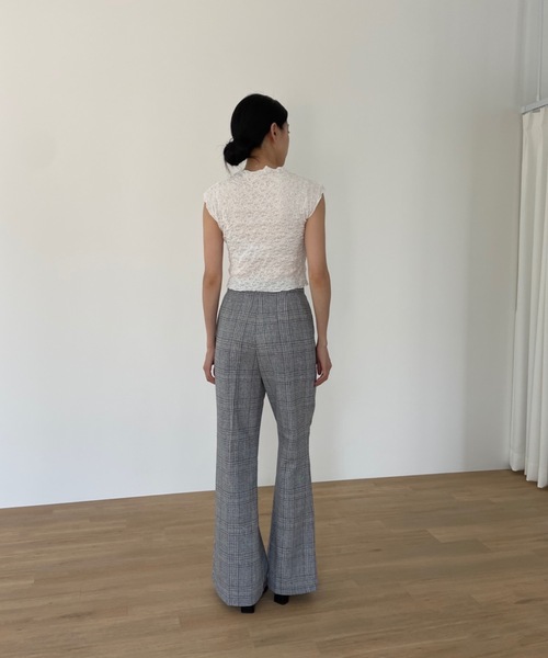 Didot.showroom(ディドット ショールーム)の「センタープレスチェックツイードワイドスラックス(スラックス・レディース・ブラウン/ブルー・S/M)」の7枚目の写真