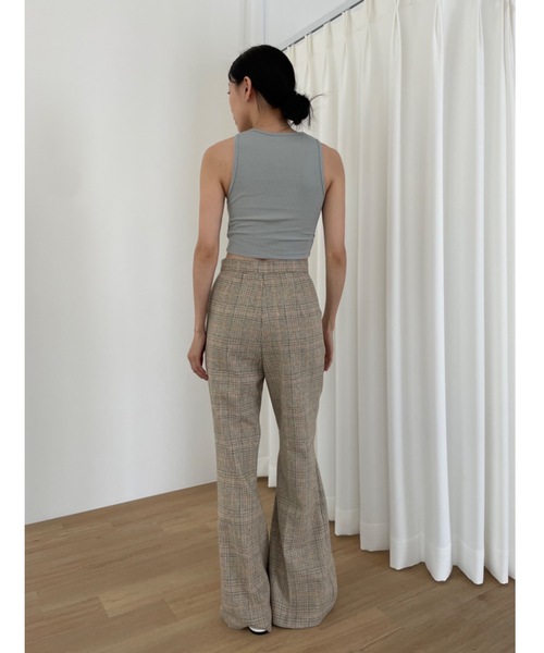 Didot.showroom(ディドット ショールーム)の「センタープレスチェックツイードワイドスラックス(スラックス・レディース・ブラウン/ブルー・S/M)」の13枚目の写真