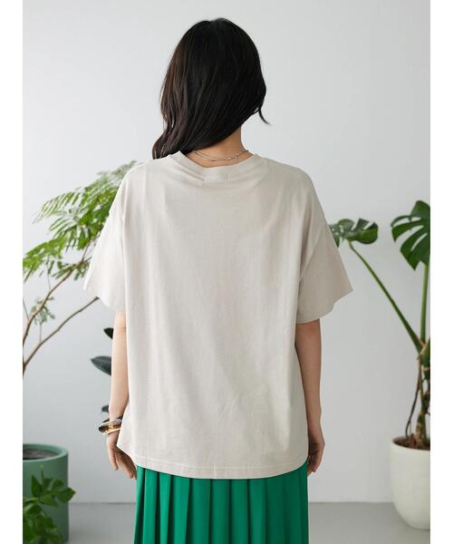 CRAFT STANDARD BOUTIQUE（クラフトスタンダードブティック）の「ビッグM Tee（Tシャツ/カットソー・レディース・チャコールグレー/カーキ/グレイッシュベージュ・M/L）」の11枚目の写真