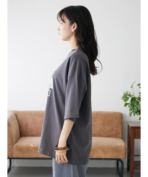 CRAFT STANDARD BOUTIQUE（クラフトスタンダードブティック）の「ビッグM Tee（Tシャツ/カットソー・レディース・チャコールグレー/カーキ/グレイッシュベージュ・M/L）」の14枚目の写真
