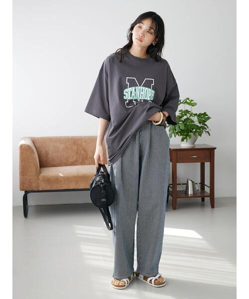 CRAFT STANDARD BOUTIQUE（クラフトスタンダードブティック）の「ビッグM Tee（Tシャツ/カットソー・レディース・チャコールグレー/カーキ/グレイッシュベージュ・M/L）」の17枚目の写真