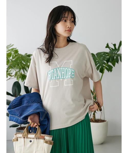 CRAFT STANDARD BOUTIQUE（クラフトスタンダードブティック）の「ビッグM Tee（Tシャツ/カットソー・レディース・チャコールグレー/カーキ/グレイッシュベージュ・M/L）」の18枚目の写真