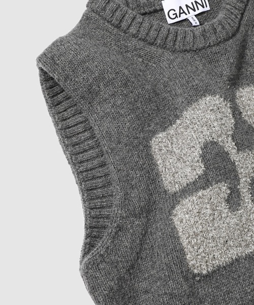 GANNI（ガニー）の「Graphic Cropped Vest（ベスト・レディース・マルチ・XS/S/M）」の3枚目の写真