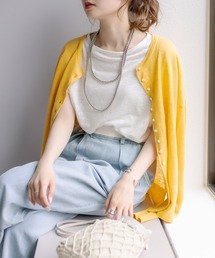 PUAL CE CIN | フレンチリネンクルーネックカーディガン(カーディガン/ボレロ)