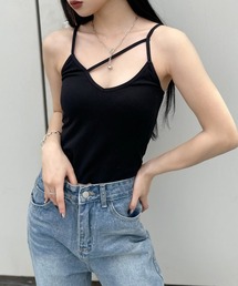 【ZOZOTOWN限定】Asymmetric design camisole / アシンメトリーデザインキャミソール(パッド付き)