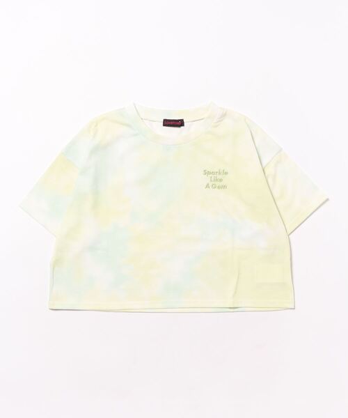 LOVETOXIC(ラブトキシック)の「タイダイクロップド半T(Tシャツ/カットソー・キッズ・エメラルド/ライトグリーン/ピンク・M/S/L/SS)」の18枚目の写真