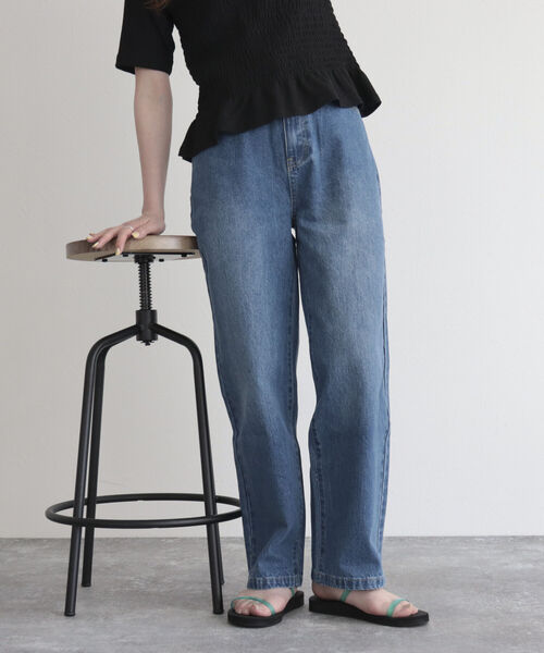 fredy emue（フレディエミュ）の「【fredyemueフレディエミュ】ストレートデニム（デニムパンツ・レディース・ブルー/サックスブルー/ライトブルー・36/38）」の7枚目の写真