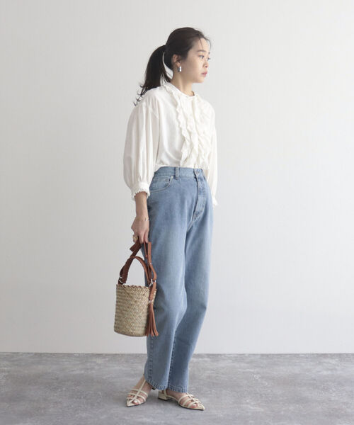 fredy emue（フレディエミュ）の「【fredyemueフレディエミュ】ストレートデニム（デニムパンツ・レディース・ブルー/サックスブルー/ライトブルー・36/38）」の9枚目の写真