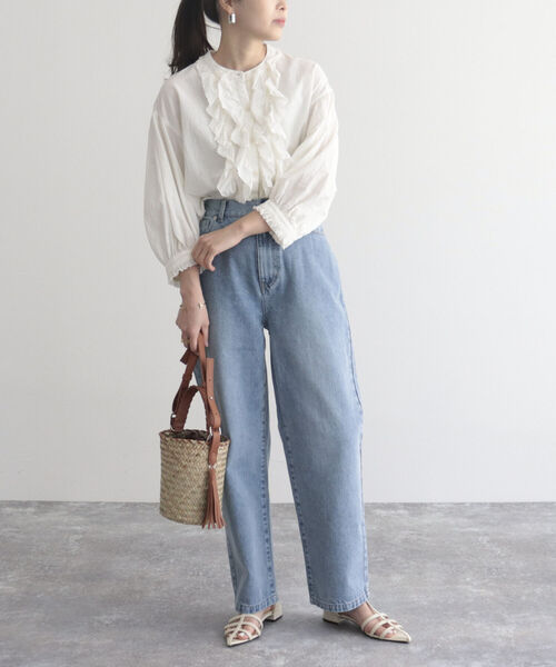 fredy emue（フレディエミュ）の「【fredyemueフレディエミュ】ストレートデニム（デニムパンツ・レディース・ブルー/サックスブルー/ライトブルー・36/38）」の12枚目の写真