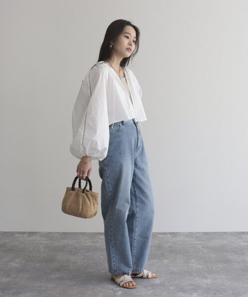 fredy emue（フレディエミュ）の「【fredyemueフレディエミュ】ストレートデニム（デニムパンツ・レディース・ブルー/サックスブルー/ライトブルー・36/38）」の13枚目の写真