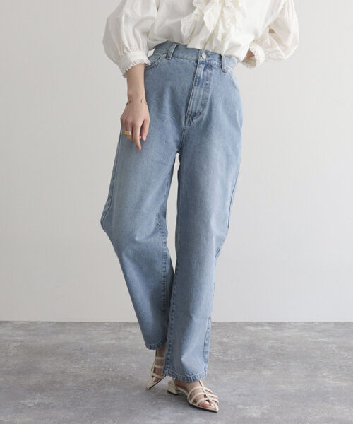 fredy emue（フレディエミュ）の「【fredyemueフレディエミュ】ストレートデニム（デニムパンツ・レディース・ブルー/サックスブルー/ライトブルー・36/38）」の15枚目の写真