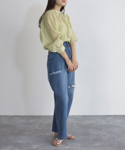 fredy emue（フレディエミュ）の「【fredyemueフレディエミュ】ストレートデニム（デニムパンツ・レディース・ブルー/サックスブルー/ライトブルー・36/38）」の21枚目の写真