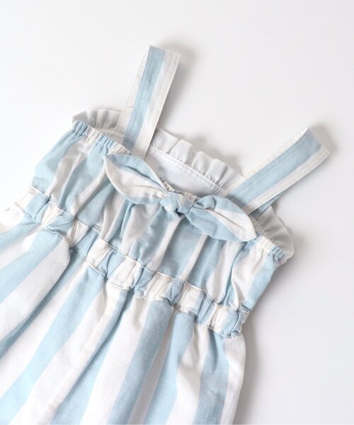 BREEZE(ブリーズ)の「リボンフリルオールインワン(サロペット/オーバーオール・キッズ・サックスブルー/ピンク・140/100/90/110/130/120)」の6枚目の写真