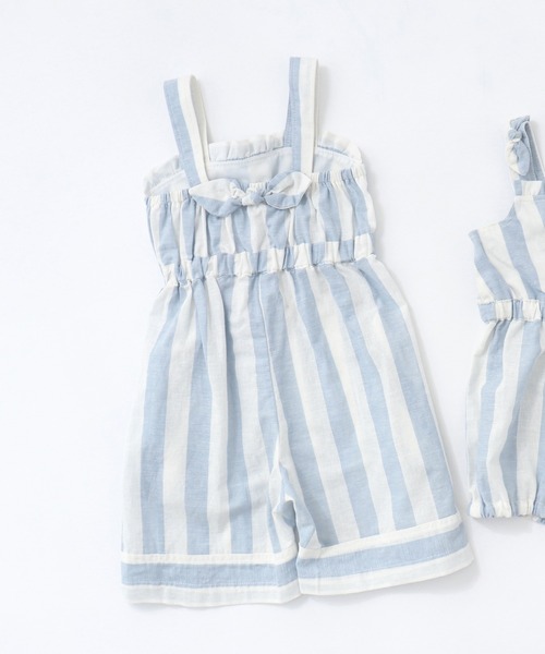 BREEZE(ブリーズ)の「リボンフリルオールインワン(サロペット/オーバーオール・キッズ・サックスブルー/ピンク・140/100/90/110/130/120)」の10枚目の写真