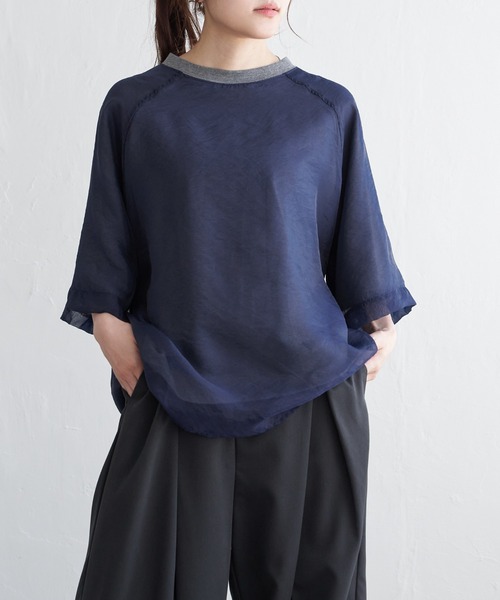 専用【NOKO OHNO】ブラウス 高梨臨さんコラボ〉【シワになりにくい/洗濯機可能】プリーツ