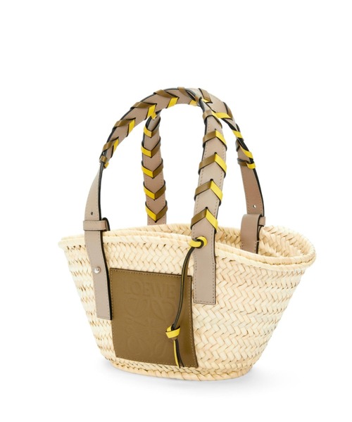 LOEWE(ロエベ)の「バスケットバッグ スモール(ヤシの葉&カーフ)(トートバッグ・レディース・オリーブ・ONE SIZE)」の3枚目の写真