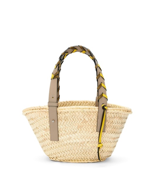 LOEWE(ロエベ)の「バスケットバッグ スモール(ヤシの葉&カーフ)(トートバッグ・レディース・オリーブ・ONE SIZE)」の4枚目の写真