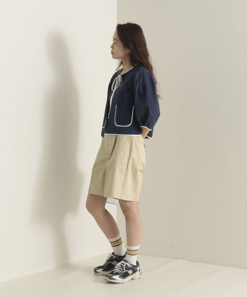 onulsoha（オヌルソハ）の「チノハーフパンツ（その他パンツ・レディース・ベージュ/ネイビー・38/36）」の7枚目の写真