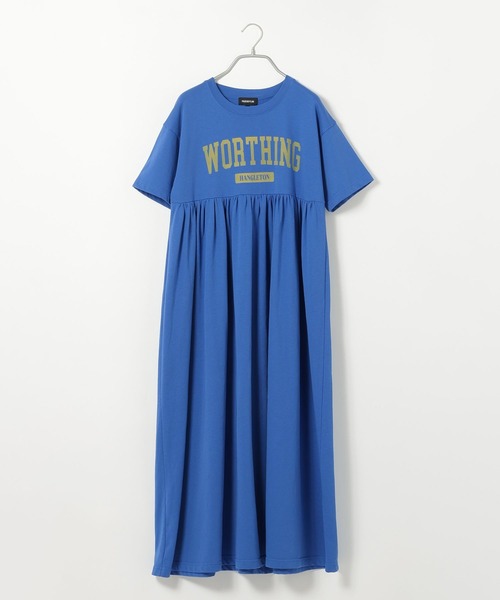 PBLIM(ページボーイリム)の「PBLIM/キリカエカットソーロゴワンピ(ワンピース・レディース・グレー/ブルー・FREE)」の10枚目の写真