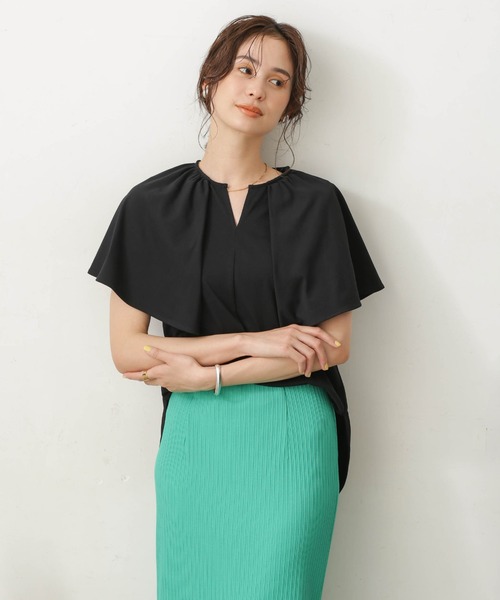 NANO universe(ナノユニバース)の「LB.03/Repurフレアスリーブカットトップス(Tシャツ/カットソー・レディース・オレンジ系その他/ブラック/ホワイト・S/M)」の16枚目の写真