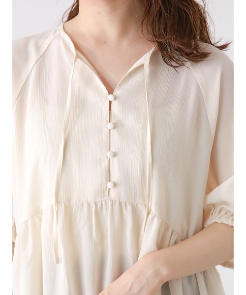 ehka sopo（エヘカソポ）の「ボリュームスリーブチュニック（チュニック・レディース・ブラック/グリーン/キナリ・F）」の22枚目の写真