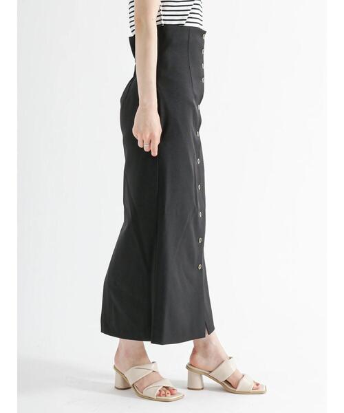 Te chichi（テチチ）の「ウエスト2WAY麻調ロングタイトスカート（スカート・レディース・グリーン/オフホワイト/ブラック・M/S）」の14枚目の写真