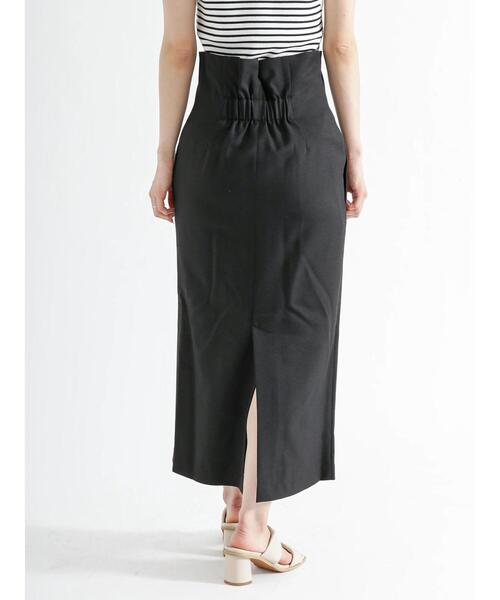 Te chichi（テチチ）の「ウエスト2WAY麻調ロングタイトスカート（スカート・レディース・グリーン/オフホワイト/ブラック・M/S）」の15枚目の写真