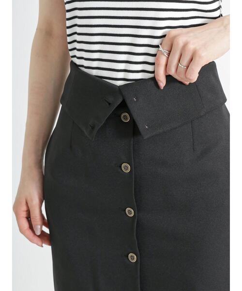 Te chichi（テチチ）の「ウエスト2WAY麻調ロングタイトスカート（スカート・レディース・グリーン/オフホワイト/ブラック・M/S）」の19枚目の写真