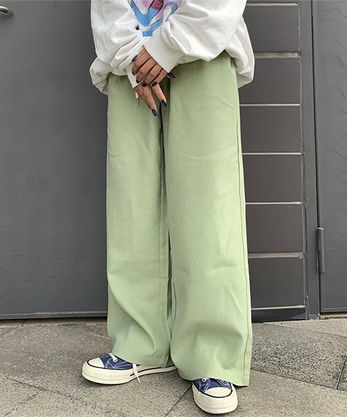 SEN TOKYO（セントーキョー）の「旬なスタイリングを作り上げる。ワイドカラータックパンツ（スラックス・メンズ・ホワイト/チャコールグレー/ブラック/ピンク/グリーン/ネイビー・M/L）」の7枚目の写真