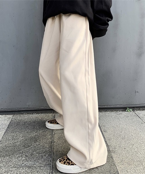 SEN TOKYO（セントーキョー）の「旬なスタイリングを作り上げる。ワイドカラータックパンツ（スラックス・メンズ・ホワイト/チャコールグレー/ブラック/ピンク/グリーン/ネイビー・M/L）」の13枚目の写真