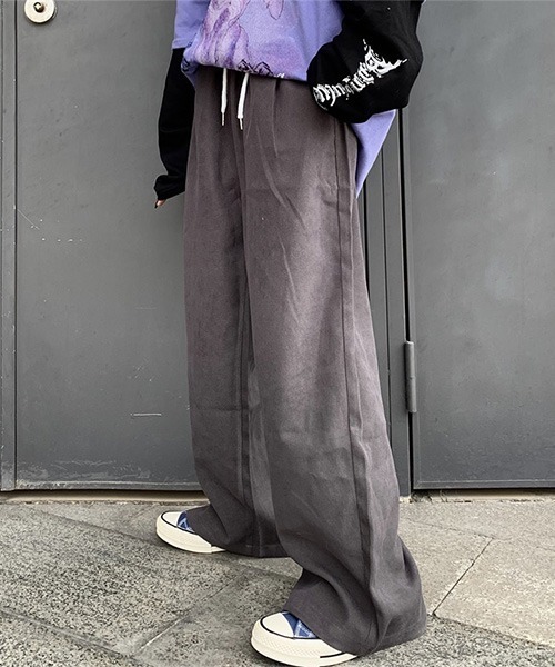 SEN TOKYO（セントーキョー）の「旬なスタイリングを作り上げる。ワイドカラータックパンツ（スラックス・メンズ・ホワイト/チャコールグレー/ブラック/ピンク/グリーン/ネイビー・M/L）」の9枚目の写真