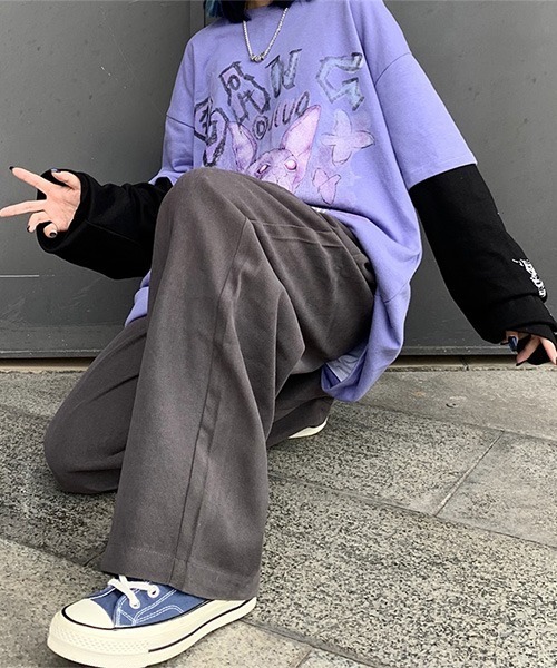 SEN TOKYO（セントーキョー）の「旬なスタイリングを作り上げる。ワイドカラータックパンツ（スラックス・メンズ・ホワイト/チャコールグレー/ブラック/ピンク/グリーン/ネイビー・M/L）」の16枚目の写真