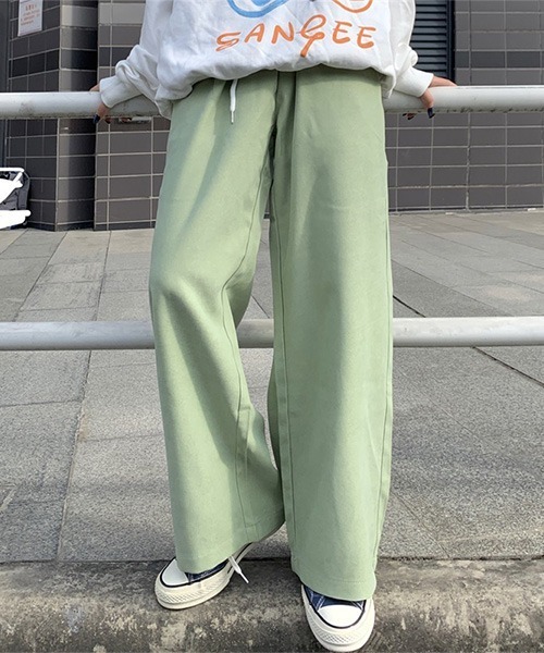 SEN TOKYO（セントーキョー）の「旬なスタイリングを作り上げる。ワイドカラータックパンツ（スラックス・メンズ・ホワイト/チャコールグレー/ブラック/ピンク/グリーン/ネイビー・M/L）」の10枚目の写真