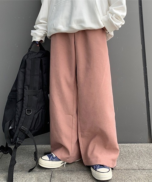 SEN TOKYO（セントーキョー）の「旬なスタイリングを作り上げる。ワイドカラータックパンツ（スラックス・メンズ・ホワイト/チャコールグレー/ブラック/ピンク/グリーン/ネイビー・M/L）」の12枚目の写真