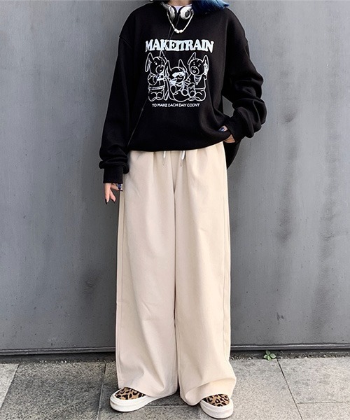 SEN TOKYO（セントーキョー）の「旬なスタイリングを作り上げる。ワイドカラータックパンツ（スラックス・メンズ・ホワイト/チャコールグレー/ブラック/ピンク/グリーン/ネイビー・M/L）」の19枚目の写真