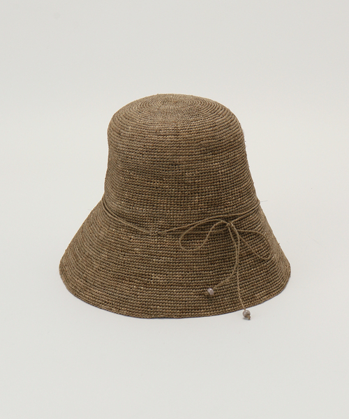 La TOTALITE（ラトータリテ）の「【MADE IN MADA/メイドインマダ】CYRIL HAT（ハット・レディース・ブラウン/ベージュ・FREE）」の6枚目の写真