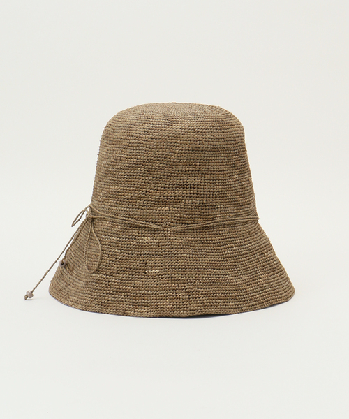 La TOTALITE（ラトータリテ）の「【MADE IN MADA/メイドインマダ】CYRIL HAT（ハット・レディース・ブラウン/ベージュ・FREE）」の9枚目の写真