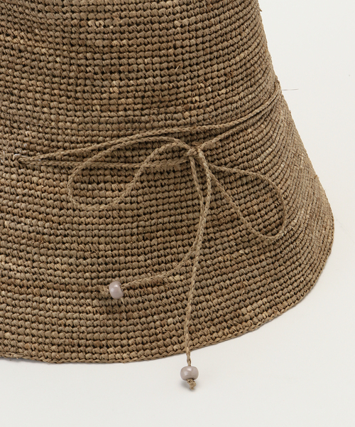 La TOTALITE（ラトータリテ）の「【MADE IN MADA/メイドインマダ】CYRIL HAT（ハット・レディース・ブラウン/ベージュ・FREE）」の12枚目の写真