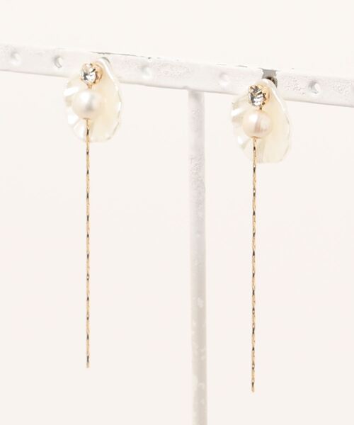 LINFA (リンファ)の「【Peony/ピオニー】/淡水パールロングピアス(ピアス(両耳用)・レディース・シルバー/ゴールド・FREE)」の7枚目の写真