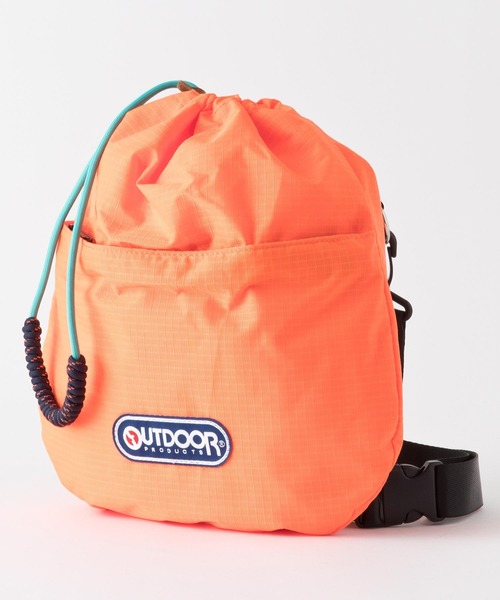 OUTDOOR PRODUCTS（アウトドアプロダクツ）の「【OUTDOOR PRODUCTS/アウトドアプロダクツ】ENCANTO SHOULDER 111103 巾着バッグ ショルダーバッグ ブランドロゴ（ショルダーバッグ・メンズ・ピンク/オレンジ/ブルー/ブラック・FREE）」の2枚目の写真