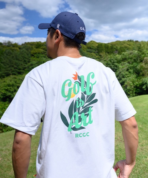#Re:room California Golf Club(リルームカリフォルニアゴルフクラブ)の「GOLF IS ARTグラフィックプリントTシャツ(Tシャツ/カットソー・メンズ・グリーン/ホワイト・S-M/L-XL/M-L)」の3枚目の写真
