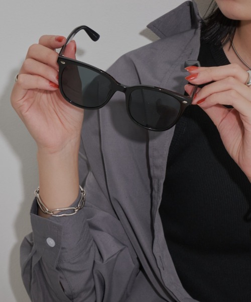 Aunt Marie's（アントマリーズ）の「ラウンドセルフレームサングラス（サングラス・レディース・グレー/ブラック・FREE）」の7枚目の写真